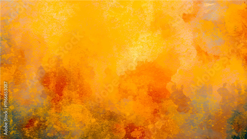 Warm radiant yellow and orange color abstract art background and expressive vibrant digital art design and emotional artistic style and creative visual composition.