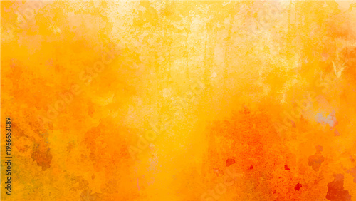 Abstract vibrant watercolor texture with luminous orange and yellow splash, bright warm background artistic design and creative dynamic effect.