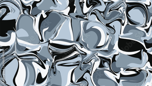 abstract liquid marble texture gray black swirl fluid glossy pattern design