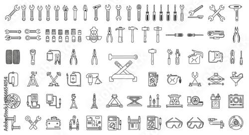 Collection of Ancient Egyptian Hieroglyphs and Symbols.