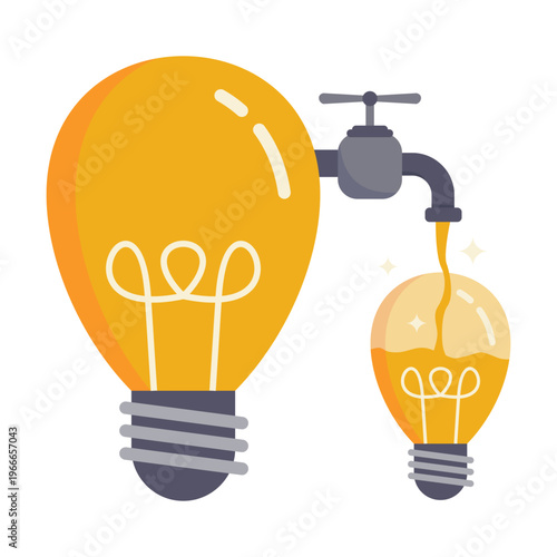Sharing idea or knowledge sharing, transfer information or wisdom to employees or colleagues, creativity or innovation, learning new skills concept, business people transfer idea to new lightbulb