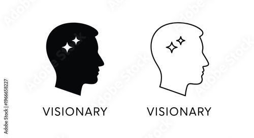 a visionary person with a creative mind Vector