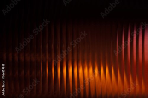 Foto Abstract orange and red light streaks on dark background illustration