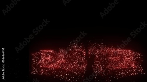 happy easter fireworks text animation with alpha channel