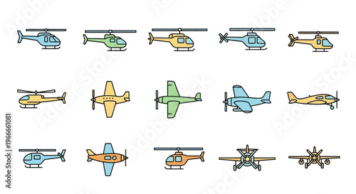 Collection of various helicopter aircraft models.
