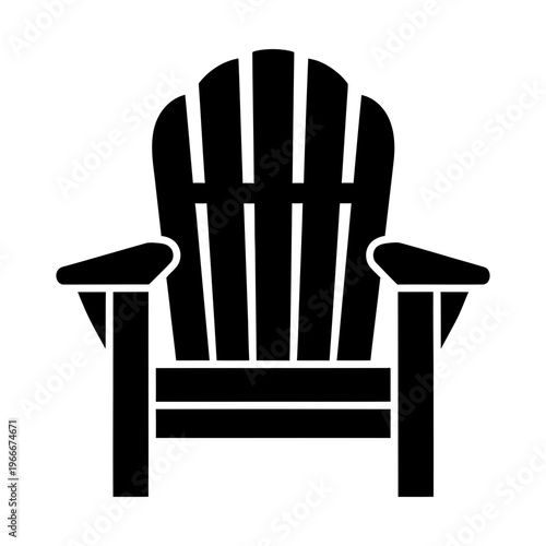 adirondack chair glyph icon