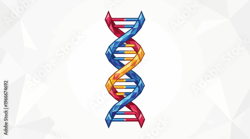 Geometric DNA Helix Crystal Vector