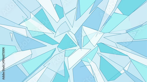Sharp Geometric Shattered Glass Vector