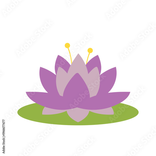 Purple Lotus Flower Illustration