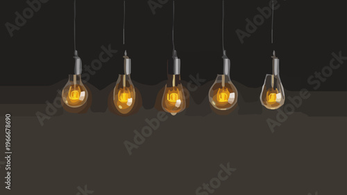 light bulbs in the dark