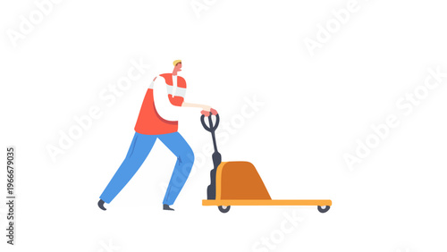 girl with a vacuum cleaner