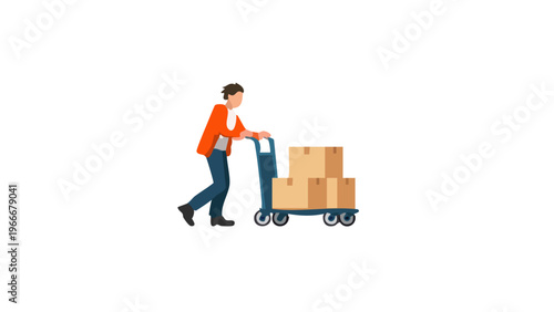 delivery man with boxes