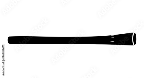 Elegant black makeup brush with tapered bristles and sleek handle isolated on a clean white background symbolizing beauty cosmetic application and personal grooming routines