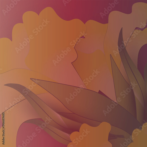 style is graphical and ornamental, often used for wallpapers or digital backgrounds.