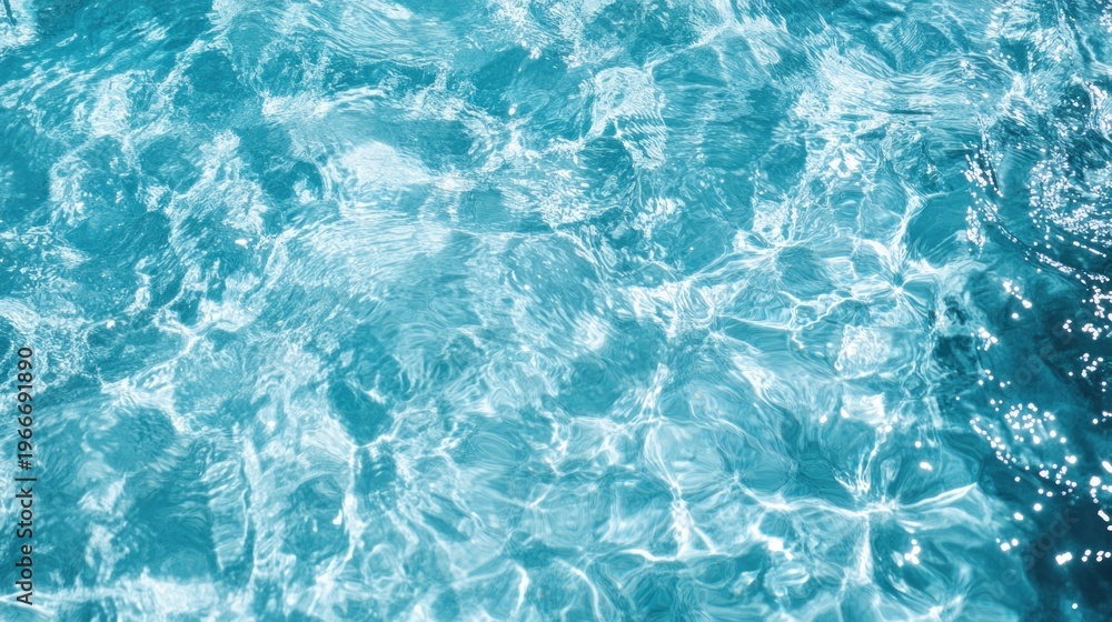 Obraz premium Turquoise ripples water sunlight reflection background