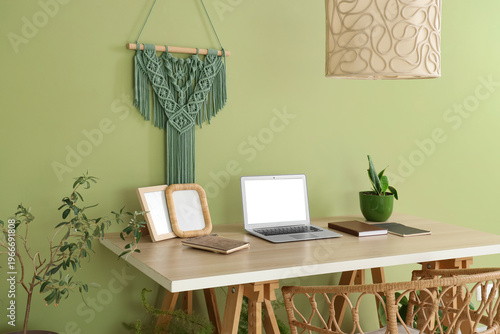 Interior of office with wor...