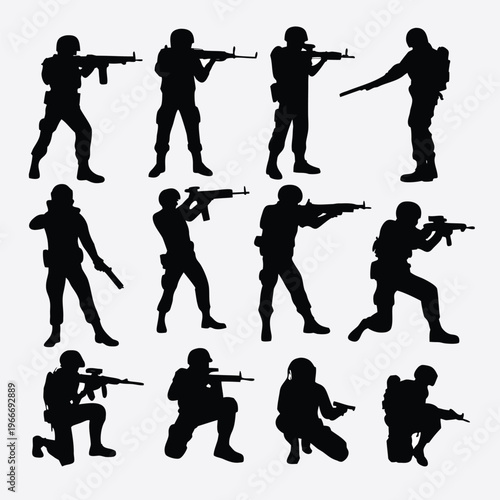 Dynamic Soldier Silhouettes for Military and Defense Concepts