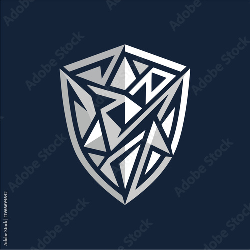 Geometric Shield Emblem Design.