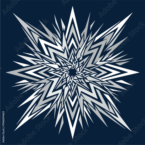 Geometric Starburst Design Element.