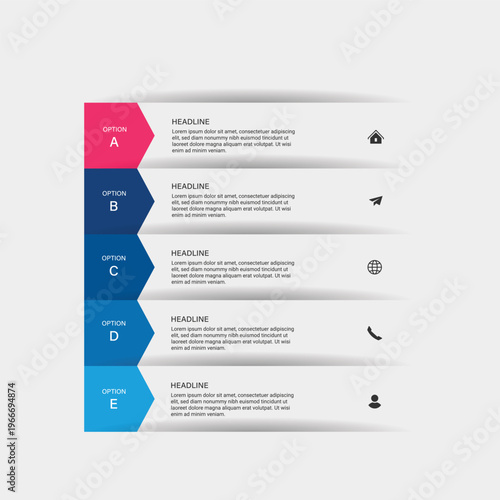 Modern Business Infographic Template with Multiple Steps and Data Visualization Elements