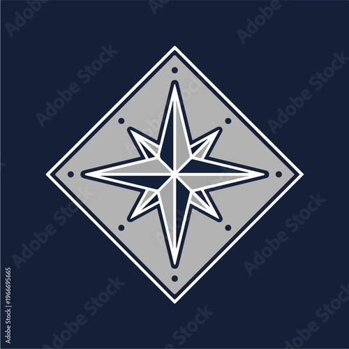 Navigation Star Compass Rose.