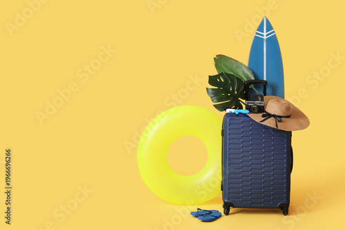 Suitcase with beach accesso...