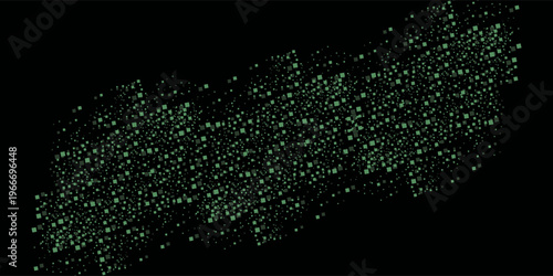 Green digital technology background. Digital data dots green pattern pixel background. Eps 10