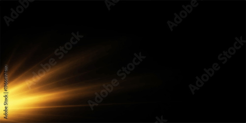 An abstract background loop of magic blue rays and bright sun flares flashes across a dark night sky with smoke and clouds