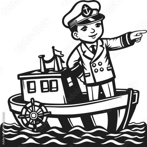 a cartoon illustration of a young boy dressed as a (2)