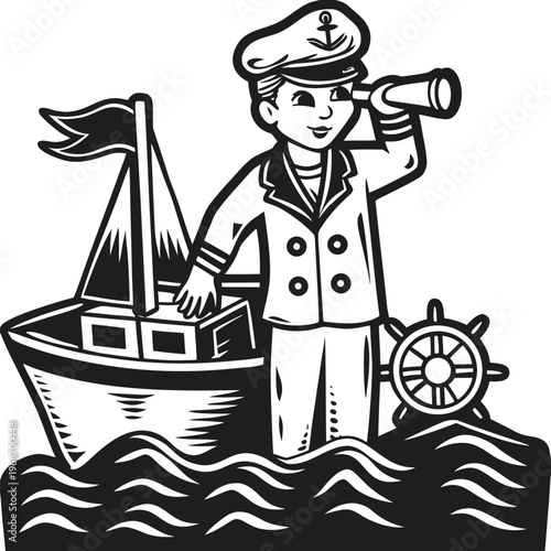 a cartoon illustration of a young boy dressed as a (3)