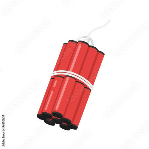 Explosive red dynamite sticks bundled together with a fuse, ready to ignite for a celebration or a significant event