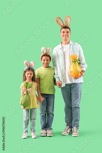 Happy family in bunny ears ...