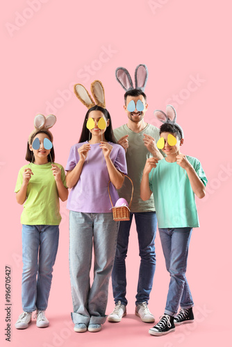 Happy family in bunny ears ...
