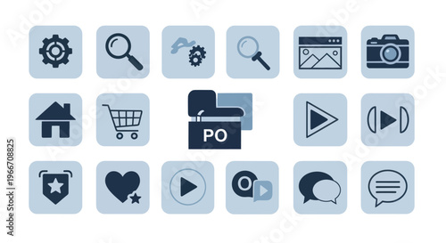 Web Icons Set: UI Elements for Digital Interfaces and Applications