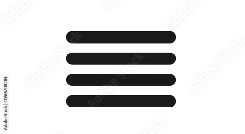 Hamburger Menu Icon: Navigation, Options, Settings, UI Design - Vector Graphic
