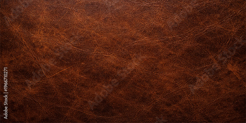 A dark vintage brown leather texture background with a rough grunge surface pattern and antique material design for a textured fabric wallpaper backdrop