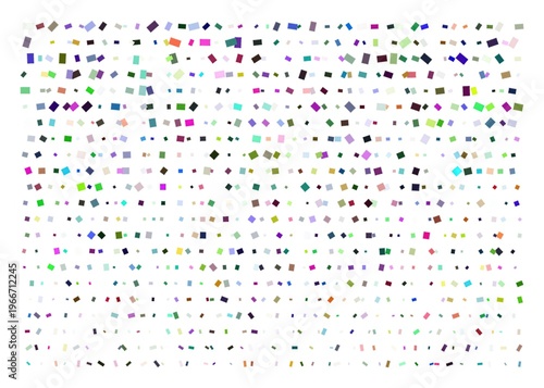 Abstract background with colorful confetti, small rectangular pieces of paper isolated on white background