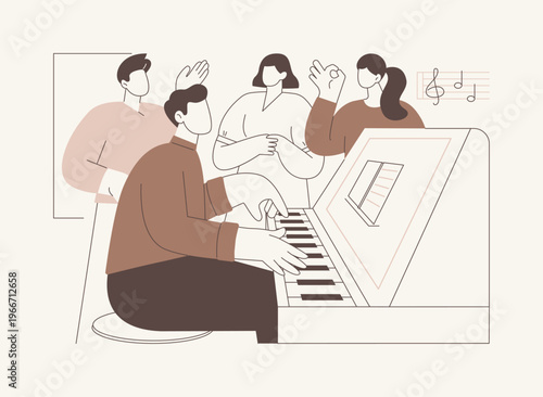 Playing for friends isolated cartoon vector illustrations.