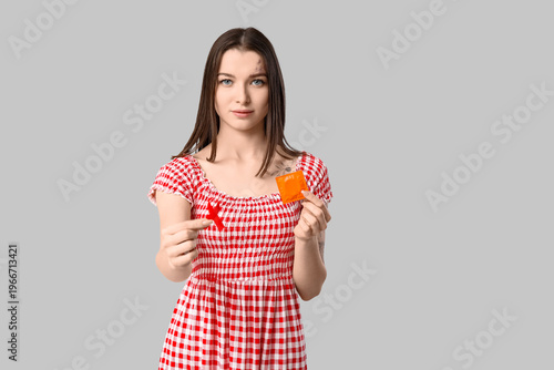 Beautiful young woman with ...