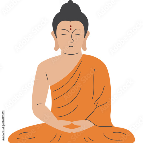 Buddha Meditation Illustration