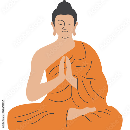 Buddha Meditation Illustration