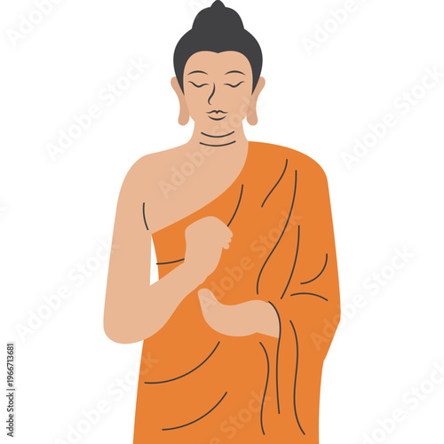 Buddha Meditation Illustration