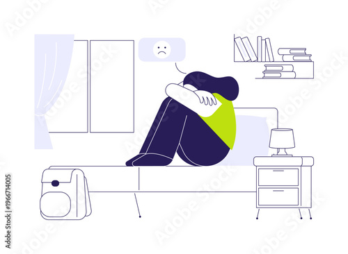 Difficulties in adaptation isolated cartoon vector illustrations.