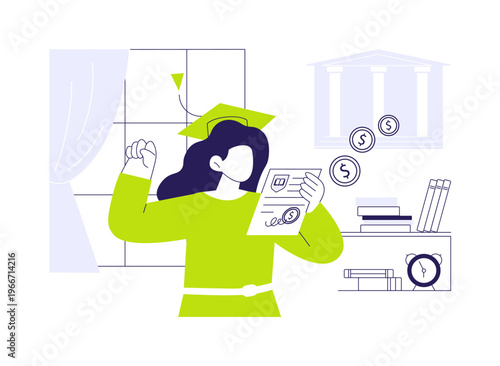 Approval letter isolated cartoon vector illustrations.