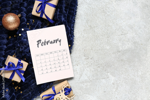 Paper calendar for February...