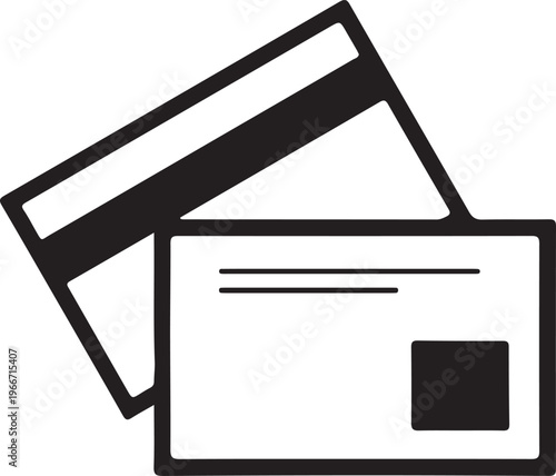 Print Credit card icon, payment card symbol, vector illustration