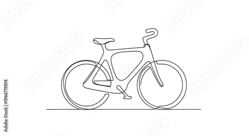 Minimalist Bicycle Line Art: Modern Urban Cycling Icon