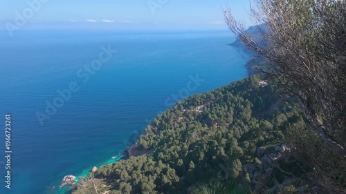Wallpaper Mural Mirador d'en Ricardo Roca Coastal landscape Mallorca Spain aerial view from cliff with Mediterranean sea and forest natural travel destination Torontodigital.ca