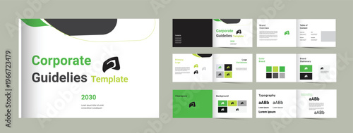Corporate Brand Identity Guideline Minimal and Modern Brand Guidelines Presentation layout