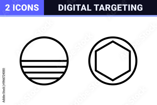 Tactical Crosshair UI Elements and Aiming Reticle Interface Graphics featuring Minimalist Monoline Geometric Line Art for Digital Targeting
